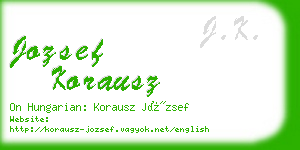 jozsef korausz business card